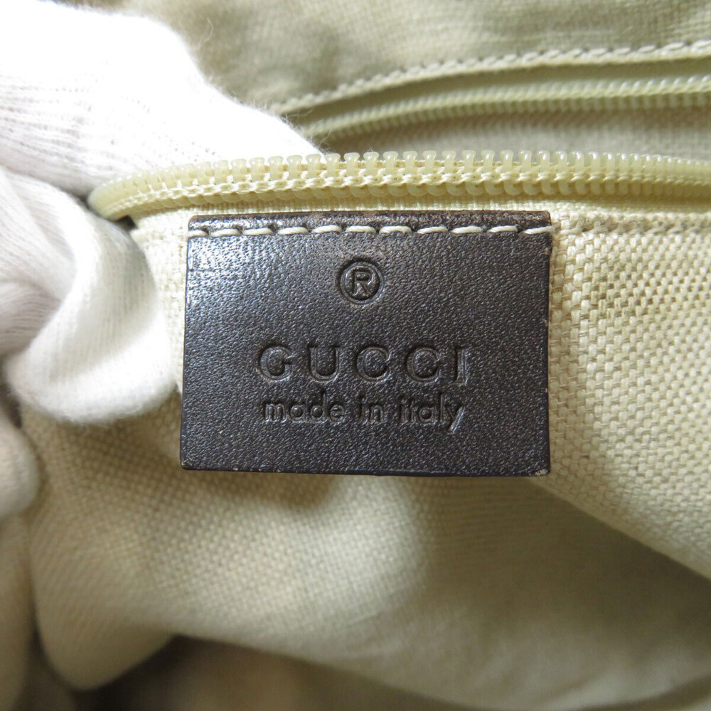 Gucci GG Supreme 2way Convertible Tote featuring brown leather - Picture 6 of 11
